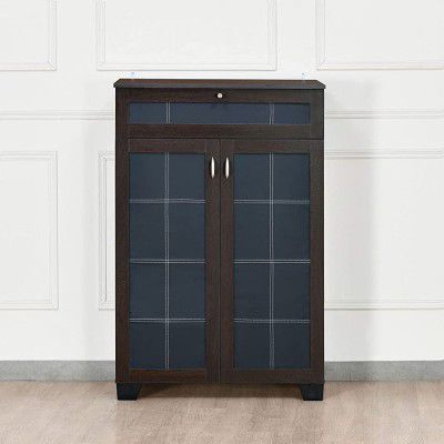 @home by Nilkamal Ruth Engineered Wood Small Shoe Cabinet for Upto 16 to 20 Pairs (Wenge)