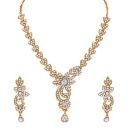 Atasi International Diamond Look Gold Plated Necklace Set for Women...