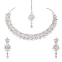 Atasi International Splendid Silver Plated Alloy Choker Necklace Set for Women...