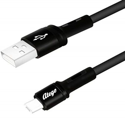 Ategofire Fire_D-22 Micro usb Charger Cable 2.1 A Fast Charging Type B, PVC USB A to USB B Cable (Pack of 1) (PVC Micro usb)