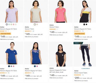 Atelier Women's T-Shirt Upto 90% Off | Starts ₹149