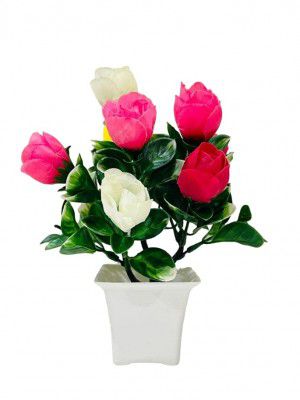 ATEVON 1 Pcs Shaded Artificial Flowers Bunch for Gifting, Home, Garden, Office Corner, Balcony, Living Room, Restaurant Centerpieces, Valentine's, Return Gift, Gifting