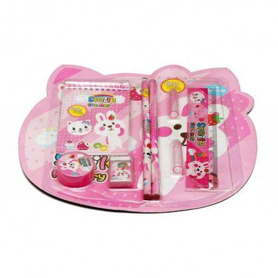 ATEVON 8-in-1 Mix Stationery Gift Set for Kids: Complete Stationary Set Including Pencil, Ruler, Eraser, Pencil Sharpener, Pencil Cover - Perfect for School and Office, Ideal Gift Product
