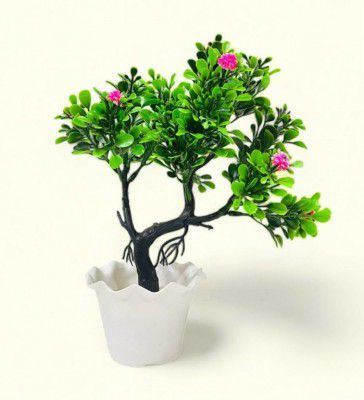 ATEVON Artificial Flowers Plants: Faux Flower Plant for Home Office Decor, Ideal for Tabletops, Desks, and Indoor Balcony Decor
