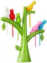 ATEVON Bird Plastic Fruit Fork Pack with Stand, 6-Pieces, Multicolor...