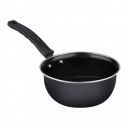 ATEVON 1.2L Black Hard Anodized Non-Stick Sauce Pan - Large Tadka Pan...
