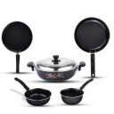 ATEVON Cast Iron Coockware Set 26cm (Black)...