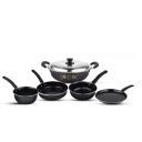 ATEVON Cast Iron Coockware Set 26cm (Medium_Black)...