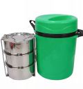 ATEVON Collection - Stainless Steel Insulated 3-Tier Lunch Box - Durable, Leakproof...