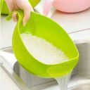 ATEVON Green Multi-Use Strainer/Washer Bowl - Ideal for Rice, Vegetables & Fruits - Convenient and Durable Kitchen Tool - Multicolor...