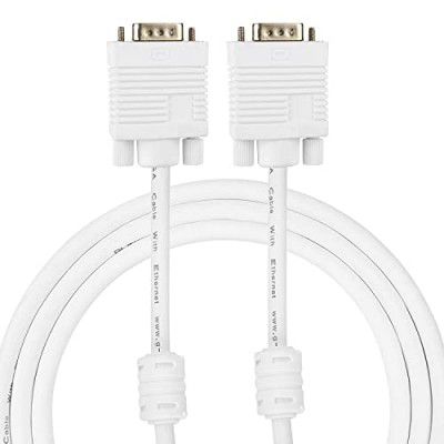 ATEVON Male to Male 15 PIN SVGA/VGA Cable for PC/Monitor/LCD/LED, Plasma, Projector, TFT. Supports upto 1080P. VGA to VGA Converter Adapter Cable (30 MTR)