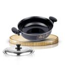 ATEVON Medium Black Cast Iron Kadhai - 26cm Diameter...
