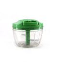 ATEVON Mini Manual Green Plastic Food Chopper with Extra Sharp Blades - 375 ml, Easy to Use, Quick and Convenient for Vegetable and Fruit...