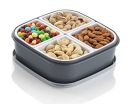 ATEVON Multipurpose 4-Section Storage Box - Plastic...