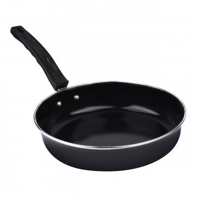 ATEVON Non-Stick Fry Pan with Ceramic Anodised Coating, Black, 25 cms