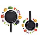 ATEVON Nonstick Duo Pack - 1200ml Fry Pan and 800ml Sauce Pan...