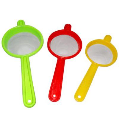 ATEVON Plastic Multipurpose Tea and Coffee Strainer (Pack of 3)