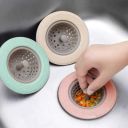 ATEVON Portable Silicone Sink Strainer Waste Plug, Multicolor...
