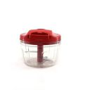 ATEVON Red Manual Mini Plastic Food Chopper (375 Ml)...