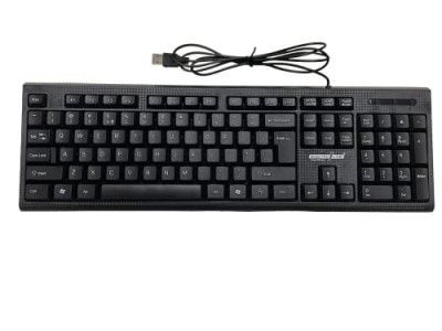 ATEVON Wired Multimedia USB Keyboard with Super Quite Plunger Keys