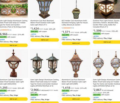 Amazon : Upto 64% OFF - Athasu Decor Lamps And Lightings + Extra 20% Coupons