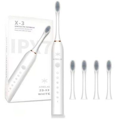 Athelas Sonic Pro Electric Toothbrush | 4 Smart Replacement Brush Heads | 6 modes, 42000 rpm ultra cleaning, Smart 2 min Timer | 2 Year Warranty  (White)