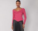 Athena Lifestyle Fuchsia Regular Sleeves Solid Party Top...