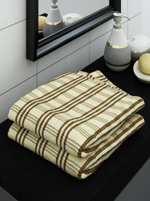 Athom Living Ecosaviour Premium Cotton Bath Towel Alfa Yellow (Pack of 2)
