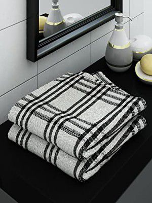 Athom Living Ecosaviour Premium Cotton Bath Towel Alfa Grey (Pack of 2)