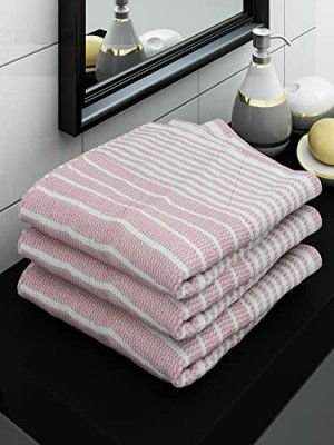 Athom Living Ecosaviour Premium Cotton Bath Towel Amor Pink (Pack of 3)