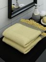 Athom Living Ecosaviour Premium Cotton Bath Towel Waffle Yellow (Pack of 2)...