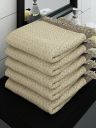 Athom Living Ecosaviour Premium Cotton Bath Towel Waffle Beige (Pack of 5)...