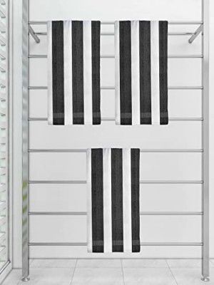 Athom Trendz Ecosaviour Striped Cotton Bath Towel 70x140 cm Pack of 3