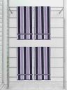 Athom Trendz Ecosaviour Striped Cotton Bath Towel 70x140 cm Multicolour Pack of 4...
