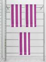 Athom Trendz Ecosaviour Striped Cotton Bath Towel 70x140 cm Multicolour Pack of 3...