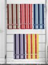 Athom Trendz Ecosaviour Striped Cotton Bath Towel 70x140 cm Multicolour [ Pack of 5 ]...