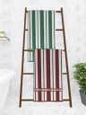 Athom Trendz Ecosaviour Striped Cotton Bath Towel 70x140 cm Multicolour Pack of 2...