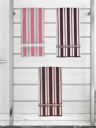 Athom Trendz Ecosaviour Striped Cotton Bath Towel 70x140 cm Multicolour, Pack of 3...
