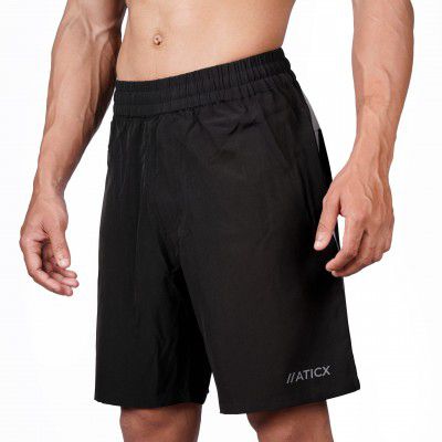 ATICX Men’s Regular Fit Polyester Shorts - Quick Dry for Basketball, Badminton, Gym. Running, Sports