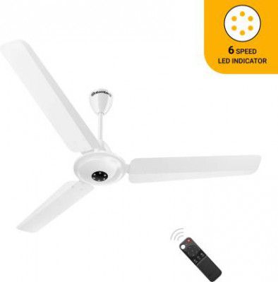 Atomberg | Efficio Alpha, 5 Star 1200 mm 3 Blade Ceiling Fan (BLDC Motor with Remote | Gloss White | Pack of 1)