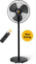 Atomberg Renesa Non-swing with 2 Year Warranty BLDC Motor with Remote 400 mm Pedestal Fan  (5 Star | Midnight Black | Pack of 1)...