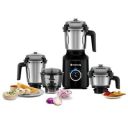Atomberg Zenova Mixer Grinder with Unique Coarse Mode | Advanced Safety Features | 4 Jars including Chopper Jar with Hands Free Operation (Black)...