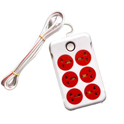 Atomm Retail PowerMate Dual-Tone Design Extension Board with 6 Universal Sockets, 3 Meter Long Cord