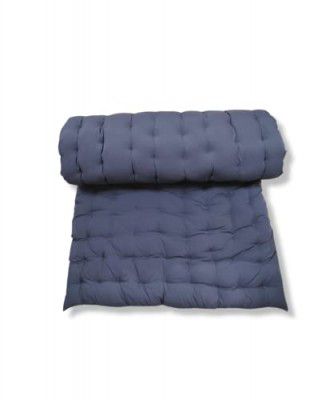 ATOOTFUSION Soft Cotton Grey Color Quilt | Foldable Light Weight Filled Single Firm Cotton Quilt Mattress