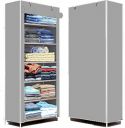 Attache Carbon Steel Collapsible Wardrobe (Finish Color - GREY, DIY(Do-It-Yourself))...
