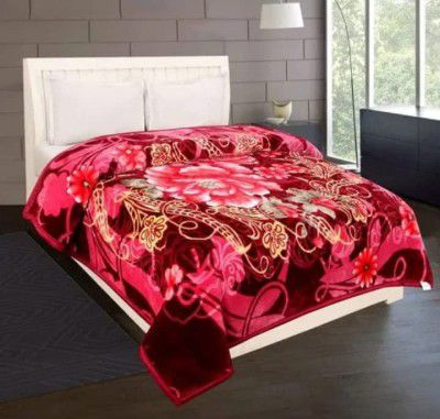 Attractive Bamboo Double Bed Mink Blanket Classic Pink
