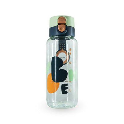 Attro A Ben 650Ml Cute And Convenient Cartoon Printed Kids Plastic Water Bottle, Mint Green