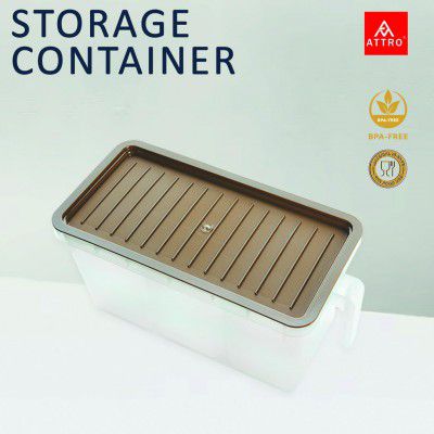 Attro Air Tight Food and Storage Container 3 Detachable Small Storage Boxes | 5000ml | Brown