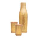 Attro Amulya Elegant Designer Celebrations Copper Water Bottle & 2 Glass Set...