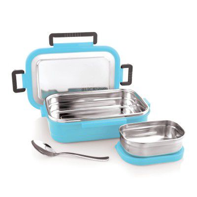 Attro Click Style Stainless Steel Insulated Airtight Leak-Proof Lunch Box for Office 